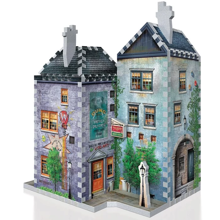 Wrebbit 00511 - Weasley Varázsvicc Bolt és Reggeli Próféta - 285 db-os 3D puzzle