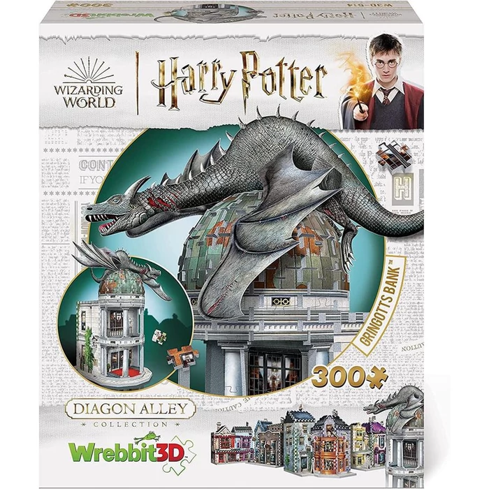 Wrebbit 00514 - Harry Potter - Gringotts Bank - 300 db-os 3D puzzle