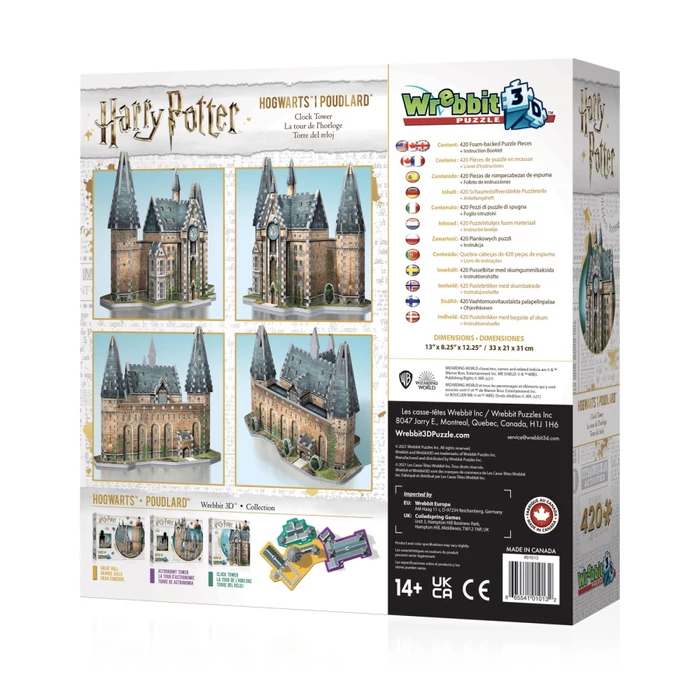 Wrebbit 01013 - Harry Potter - Roxforti óratorony - 420 db-os 3D puzzle