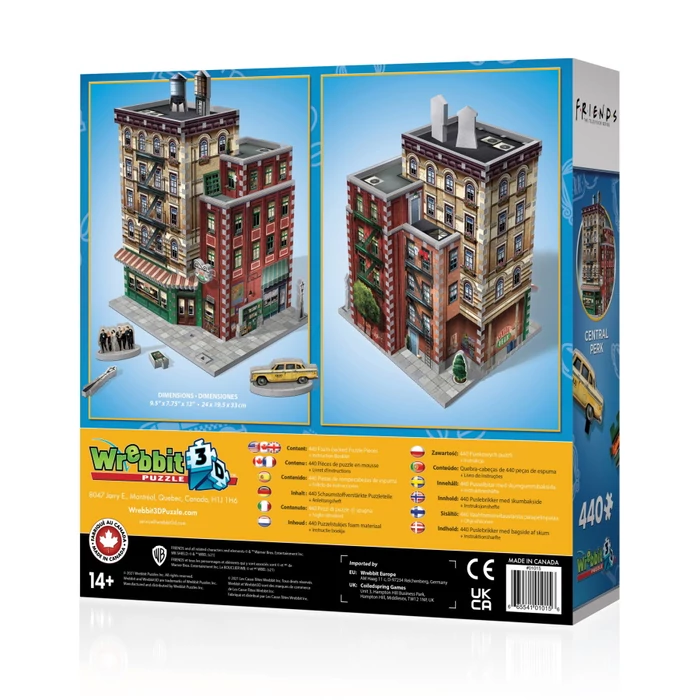 Wrebbit 01015 - Jóbarátok - Central Perk kávézó - 440 db-os 3D puzzle